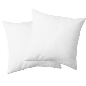 4/$20 - Set of 2 White Pillow Cases / 45 cm x 45 cm